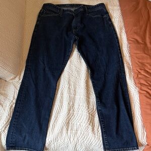 AG Adriano Goldschmied Men's Dark Blue Straight Jeans